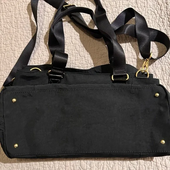 Kipling Black Shoulder Bag with Gold Details - Picture 7 of 12